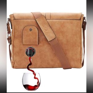 PortoVino Wine Bag - Messenger Bag w/Hidden Insulated Wine Compartment